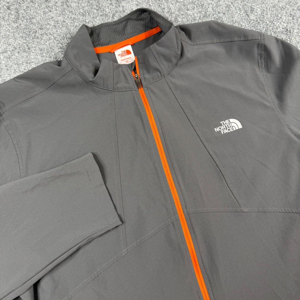 The North Face Softshell Jacket Mens Large Gray Full Zip Stretch Activewear